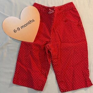 Gymboree - 6-9M - Red Polka Dot Pants